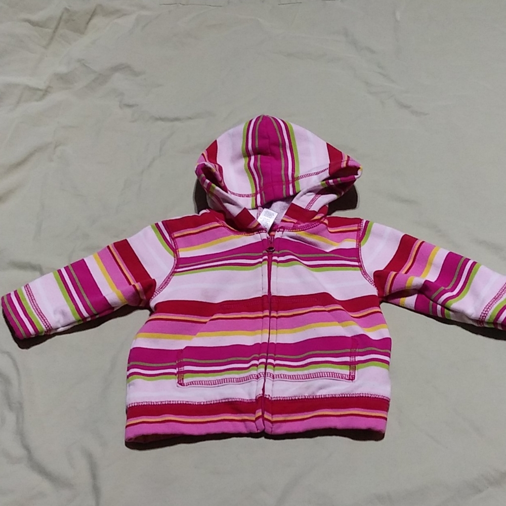 Baby Gap striped hooded jacket 3-6 mo